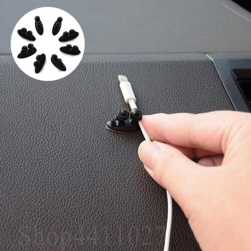 8Pcs Car Cable Clip 3D Car Sticker accessories styling For Jeep Wrangler JK TJ YJ Grand Cherokee WJ XJ Renegade Compass Patriot