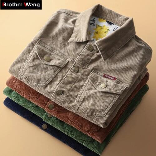 Brother Wang Mens Corduroy Jackets