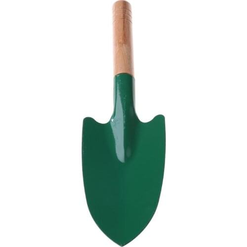 Wooden Handle Reinforced Gardening Shovel Loose Soil Planting Easy Use 19QB