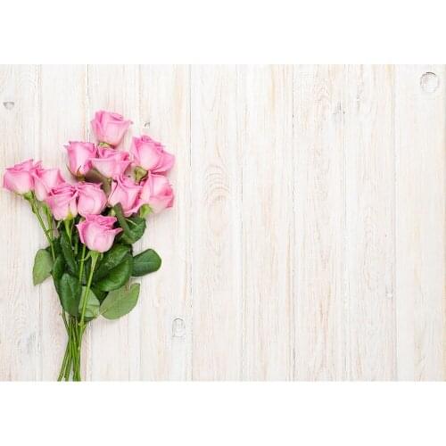 White Wood Plank Texure Flowers Photo Backdrops for Goods Perfume Cream Photographic Backgrounds For Photo Studio Baby Photocall