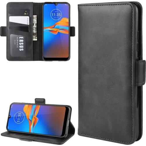 Case For MOTO E6 Plus Leather Wallet Flip Cover Vintage Magnet Phone Case For MOTO E6 Plus Coque