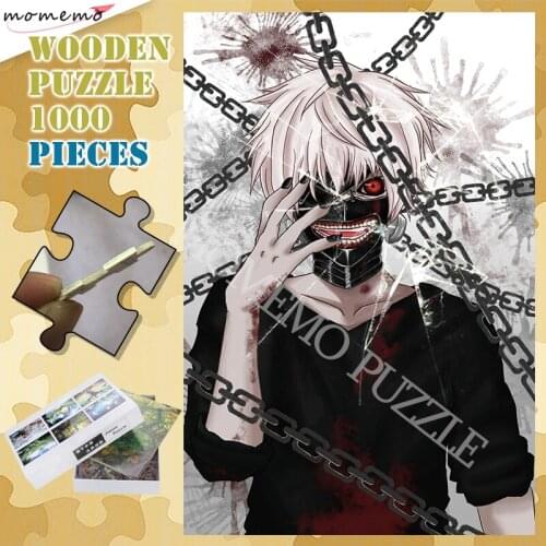 Tokyo Ghouls Cartoon Anime Puzzles 300 500 1000 Pieces Wooden Jigsaw Puzzles for Kids Adults Toys Wooden Puzzle Games Nice Gifts