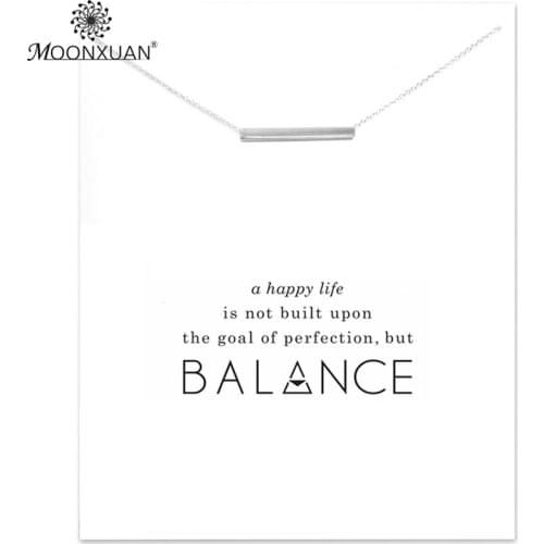 Dogeared Balance Horizontal Bar Tube Gold Sliver Choker Chain Necklace Women Kolye Collares De Moda 2019 Colar Jewelry Collier