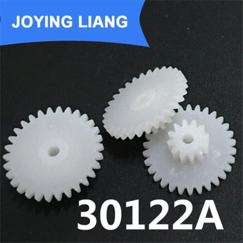 30122A 0.5M Plastic POM Gear Diameter 16mm 30 Teeth 12 Teeth Double Layer Gear 2mm Hole DIY Toy Parts Accessories