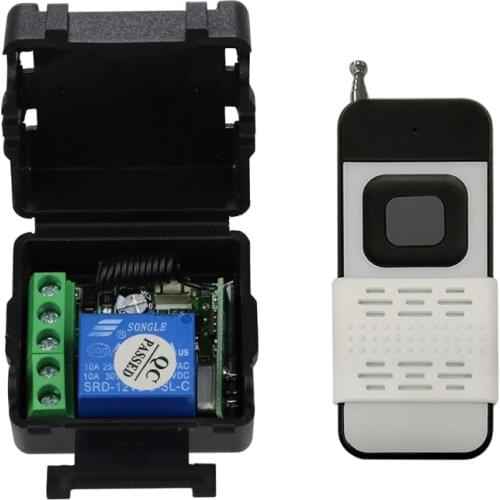 60x50x30mm/2.36x1.97x1.18 inch RF Transmitter with Wireless Remote Control Switch DC 12V 1CH Relay Receiver Module