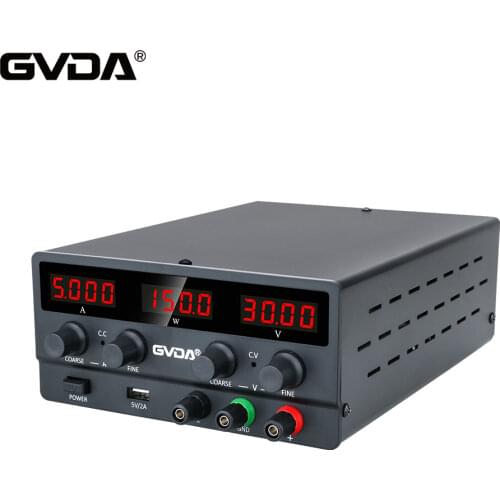 GVDA USB DC Regulated Laboratory Power Supply Adjustable 30V 10A Voltage Regulator 60V 5A Stabilizer Switch Bench Power Source