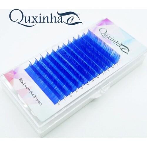 QUXINHAO C/D 0.07/0.1mm 8/15mm Lashes Multicolor Color Eyelash Individual Colored Lashes Faux Silk Extensions
