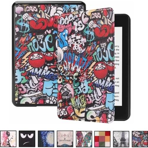 Smart E-book Cover Case Auto Wake Up Sleep PU Leather Smart Cover For Amazon New Kindle Paperwhite 2018 Version