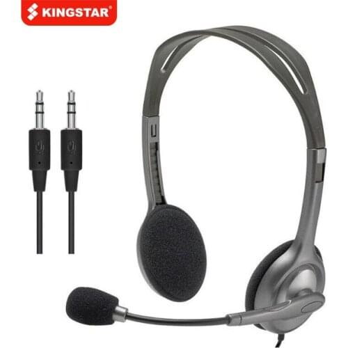 KINGSTAR Stereo Headset with Microphone 3.5mm Wired Headphones Business Professional Headphones for PC Laptop Desktop Game Work
