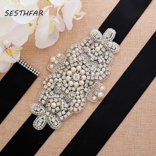 Crystal Wedding Belt Sash Silver Rhinestone Bridal Belt Diamond Bridal Sash For Wedding Evening Dress J141