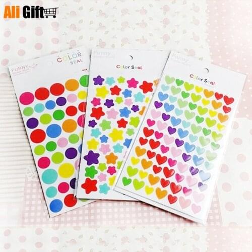 New 2021 Fresh (1 Lot=6 Pcs) Creative Stationery DIY Scrapbooking Paper Diary Notebook Decoration Stickers