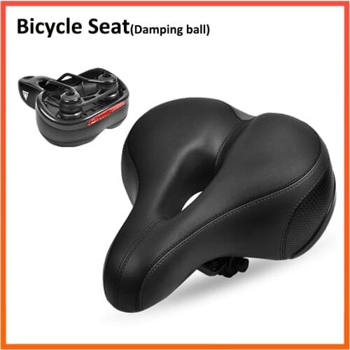 Bicycle Saddle Hollow Breathable Shock Absorption Spring Front Seat Mat Cushion And Reflector Cycling Bike Accessories