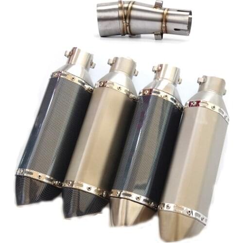 Slip On Motorcycle Exhaust Middle Connect Tube And Tail Pipe Stainless Steel For Kawasaki Ninja z250 250 300 2013-2016