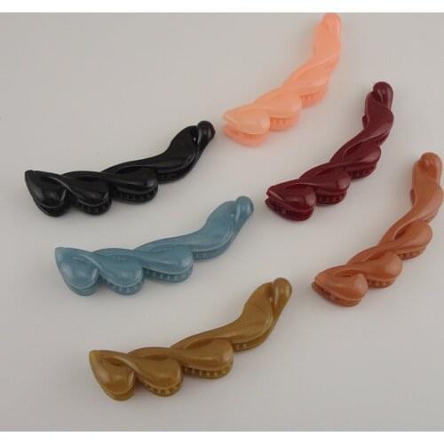 2PCS 10.5cm Candy Colors Plastic Banana Hair Claws for Holding Ponytails Holder Spray Lady Twist Hairpins Hair Clips