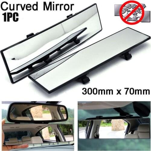 1Pcs 300mm Curved Rear View Mirror Universal Wide Angle Rear View Mirror Car Interior Mirrors Rearview Mirror