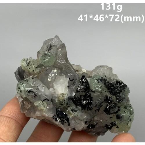 131g rare Natural Prehnite and Crystal and cassiterite Symbiotic Mineral Specimens stones and crystals healing crystals quartz