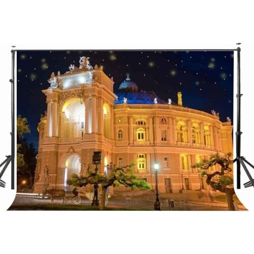 150x210cm Night Scenery Photography Backdrop Romantic European Architecture Background Studio Props
