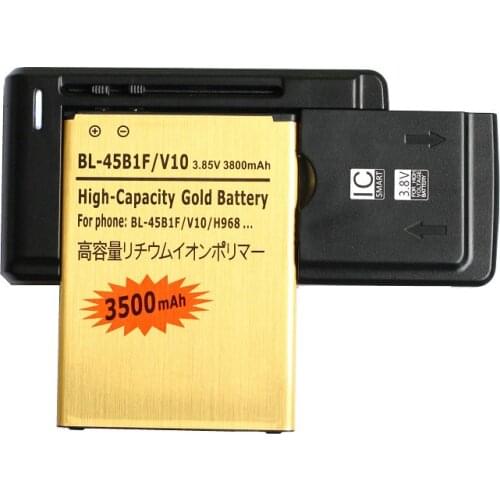 1x 3500mAh BL-45B1F Replacement Battery + Universal Charger For LG V10 H968 H961N H900 H901 VS990 F600 F600L F600K H960A LS992