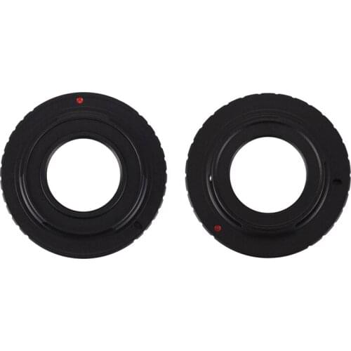 2 Pcs Camera C Mount Lens Black 16Mm C-Mount Cine Movie Lens,Camera Adapter Ring, C-FX & C-N1 C-Nikon 1