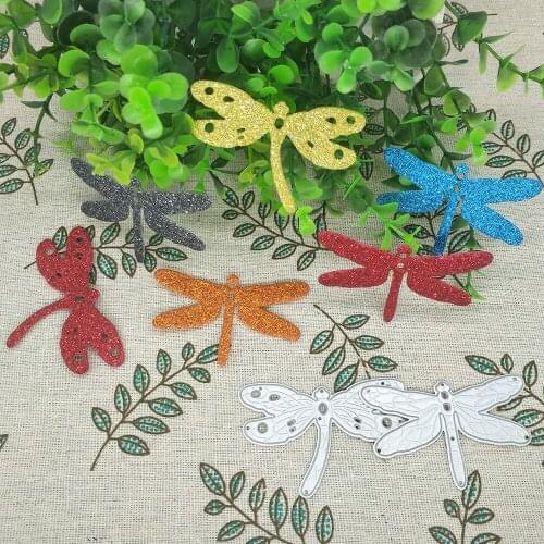 2 patterned dragonfly metal cutting die, scrapbook, photo album decoration DIY handmade art