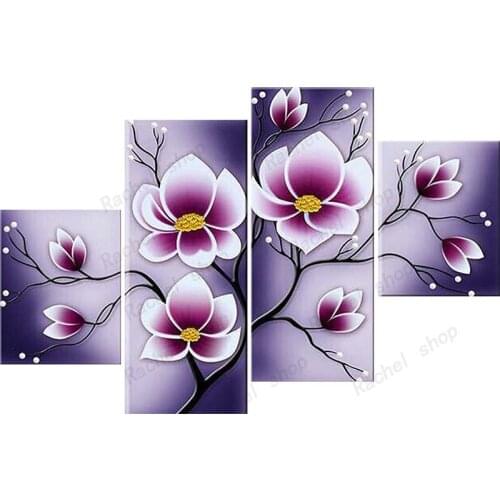 Diamond Embroidery Diy Diamond Painting Cross Stitch Kits Diamond Mosaic Flower quadruple Full Square Diamond Embroidery BS195