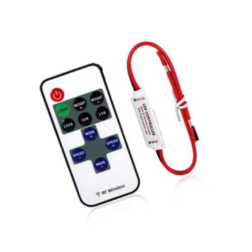1 Set 12V RF Wireless Remote Switch Controller Dimmer for Remote Control Mini In-line LED Strip Light In stock