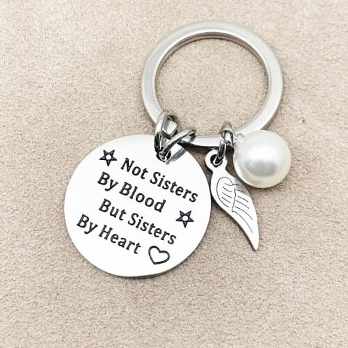 Oeinin Key Chain Man Sisters By Heart Keychain Bags Lovers Letter Color Keyring Stainless Steel Pendant Arrtracive Llaveros