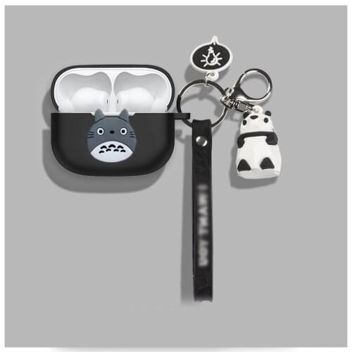 For Vivo Tws 2 Wireless Bluetooth Earphone Case with keychain Panda Protect Cover For Vivotws2 /TWS 2E silicone case