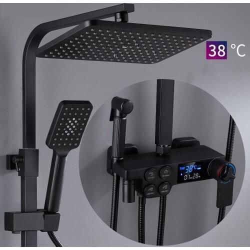 Digital Shower Set Bathroom Faucet Thermostatic Shower System Bathtub Shower Set Bathroom Shower Set Intelligent Display