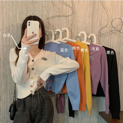 Woman Sweaters Cardigan Gentle Outer Wear Short V-neck Top Winter Cardigan Long-Sleeved Sweater For Women Sueters De Mujer