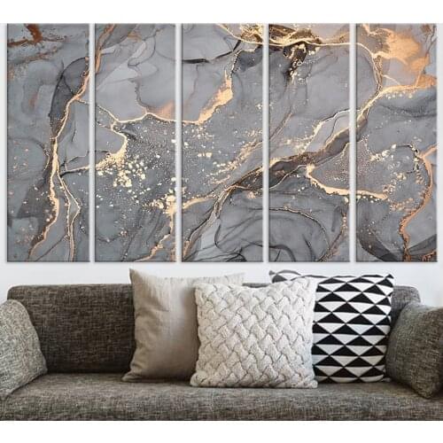 Nordic Abstract Multicolored Wall Art Prints Alcohol Ink Marble Pattern Canvas Paintings Pictures Posters for Bedroom Home Decor