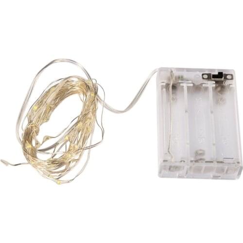 Creative Transparent Tube 5M 50 LED Outdoor Solar Lamps LED String Light Copper Wire Fairy Holiday Christmas Decoration