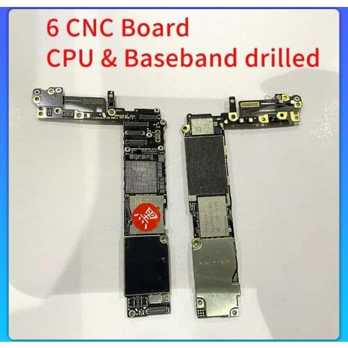 CNC Board Drilled CPU Baseband For iPhone 6 6P ICloud Locked Motherboard Remove CPU Baseband Swap Mainboard