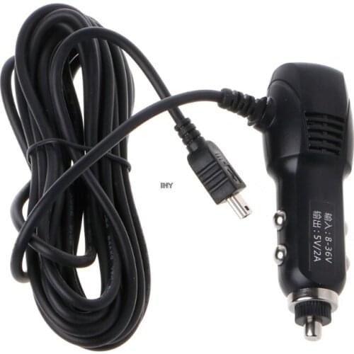 New Mini/Micro USB Port 5V 2A Car Charger Adapter For Car DVR Vehicle Charging w/3.5m Cable INY