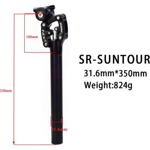 SR SUNTOUR NCX Bicycle Suspension Seatpost 350mm*27.2/30.0/30.4/30.8/31.6*350mm Bicycle Seat Post Tube Travel 100mm