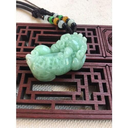 Natural green jade pendants men women necklace genuine Myanmar jade pendant jadeite jade jewelry add certificate