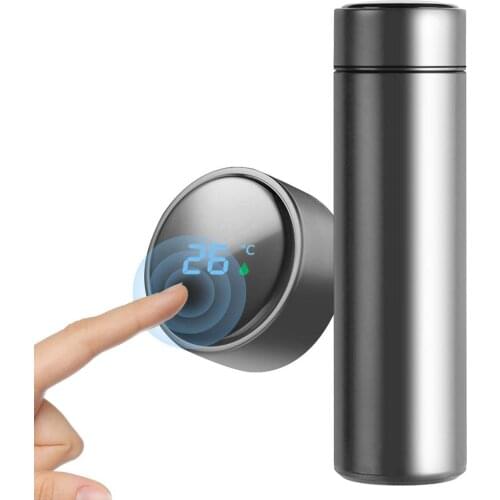 Stainless Steel Vacuum Flask Portable Double-layer Waterproof LED Display Screen Corrosion-resistant Reusable Water Bottle