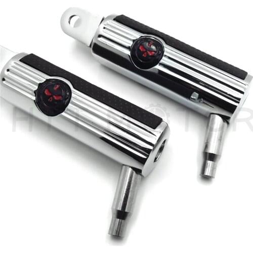 Aftermarket free shipping Skull Footpeg footpegs For Honda Stateline Shadow VLX VTX1300C VTX1800C VTX1800F