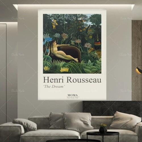 Henri Rousseau poster, Museum of Modern Art, Exbhibition poster, Henri Rousseau the Dream, MoMA art exhibition print, Art Print