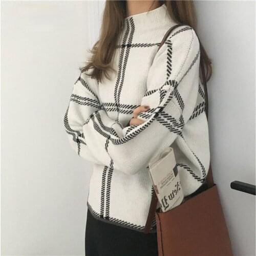 Pullover Turtleneck Women Sweaters Winter Striped Casual Jumper Knitting Long Sleeve Sweater Female Winter Tops Pull Knitwear