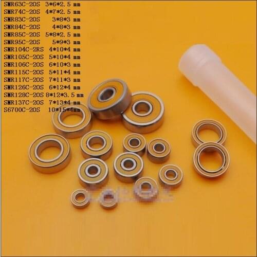 SMR128C-2OS / SMR137C-2OS / S6700C-2RS Fishing Reel Bearing Orange Rubber Stainless Steel Hybrid Ceramic Ball Bearing