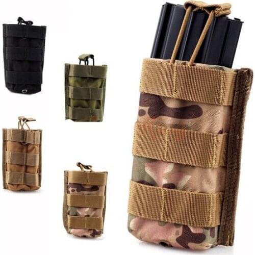 Tactical Molle Open Top MPS AEG Single Magazine Pouch Single M4 M16 Magazine Pouch 600D Nylon Military Waterproof Magazine Bag