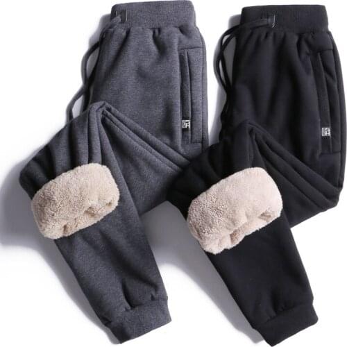 Sweatpants for men streetwear joggers men fashion winter pants trousers men lamb velvet cotton sweatpants mens pants 8XL