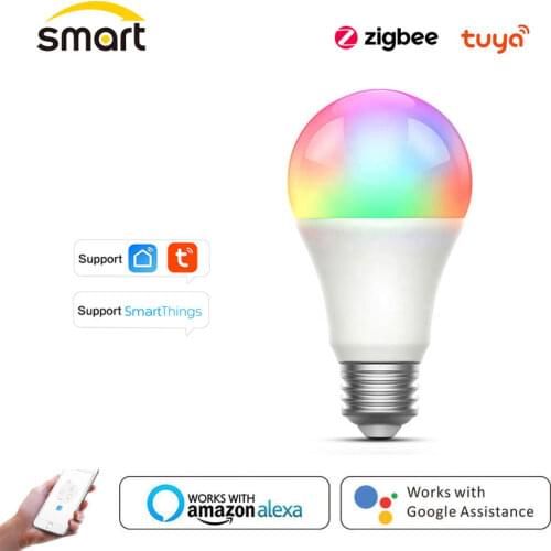 Tuya Zigbee Smart Home LED Bulb Light Lamp 10W E27 RGBCW Dimmable For Philips Smart Life Alexa Google Assistant Smartthings
