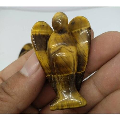 Golden Tigers Eye Crystal 2" inch Pocket Angel - Prosperity