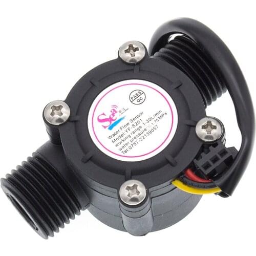 10pcs/lot Water flow sensor flowmeter Hall flow sensor Water control 1-30L/min 2.0MPa YF-S201