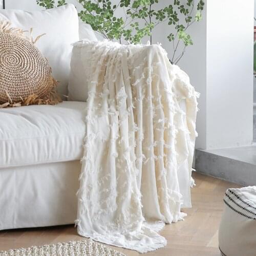 100% cotton beige throw blankets for couch