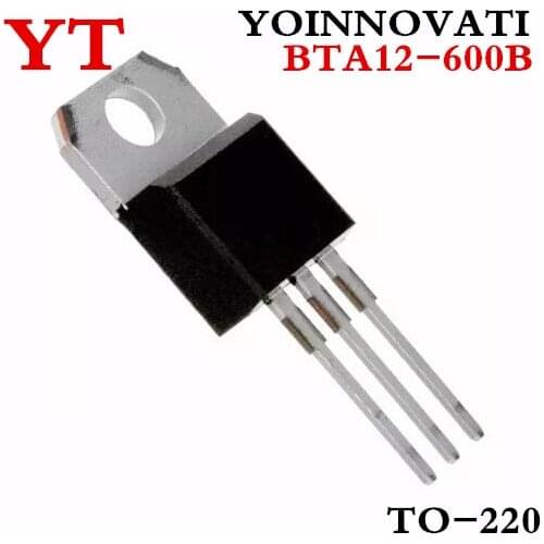 100pcs/lot BTA12-600B BTA12-600 TRIAC ALTERNISTOR 600V TO220AB