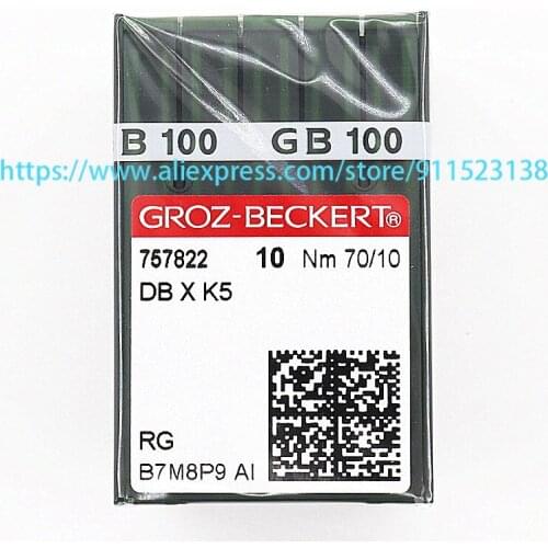 100 Pcs Genuine Germany Groz Beckert Embroidery Needle RG DB X K5 Nm 70/10 For Tajima Barudan SWF China Embroidery Machine