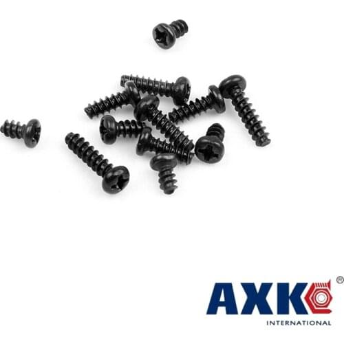 1000pcs round head screws M1 M1.2 M1.4 M1.6 M1.7 M2 M2.3 M3 M4 screws black Nickel phone screws Precision small screw PM